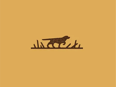 Hunting animal badge branding design dog gun hunting icon identity illustration line logo outdoor south dakota vector