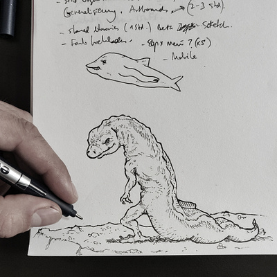 Bad Guy Salamander 🦎 dragon drawing drawing ink godzilla illustration ink inktober inktober2019 lizard monster salamander