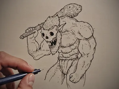 Ogre 💀 art comic drawing drawing ink illustration ink ink art moleskine monster oaf ogre sketch