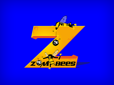 zombees animal bee coreldraw design illustration logo vector zombi zombie