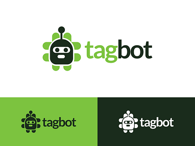 Tagbot Logo Design app bot branding contribution contributor design graphic graphics hashtag icon illustration logo robot tag tagbot tags utopian vector