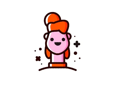 Little actress brown face happy illustration illustrator orange pink portrait stars vector vector art vector illustration