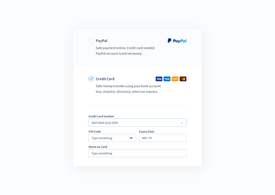 Payments Form design form minimal payments ui