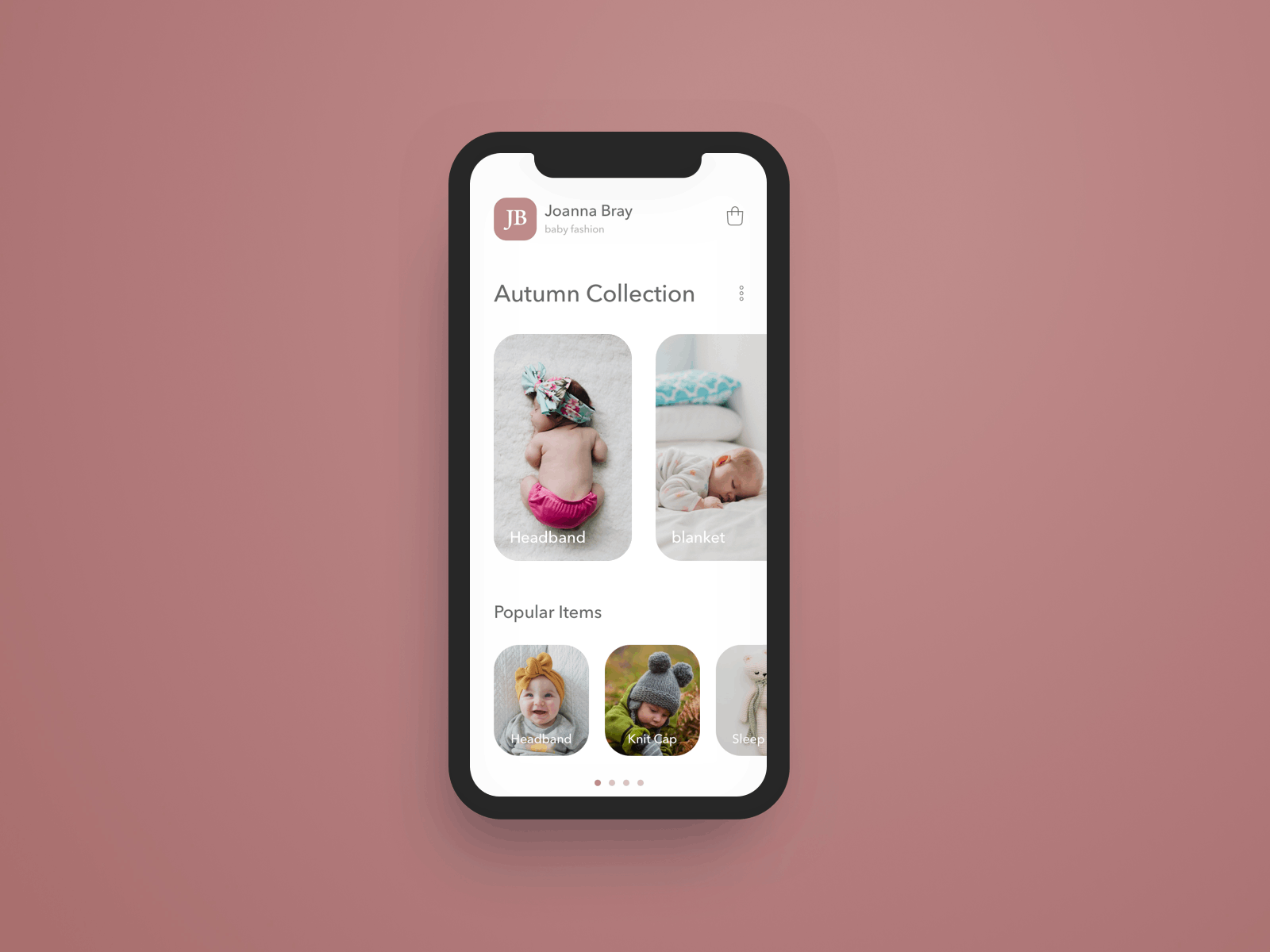 Shop app | Tap image animation app design principle ui
