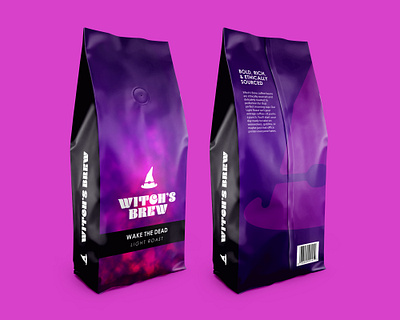 Witch's Brew Coffee branding coffee design dribbbleweeklywarmup graphicdesign halloween packaging design product design rebound witches