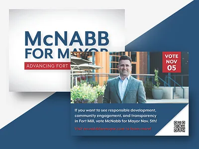 Mcnabb for Mayor Postcard branding campaign design flyer flyer design flyer designs illustration logo mayor mayoral campaign political campaign politics postcard postcard design print print design type typography vector