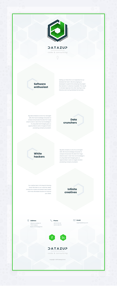 DataZup - Landing page 2019 / logo adobe xd datazup landing neehad ui webdesign