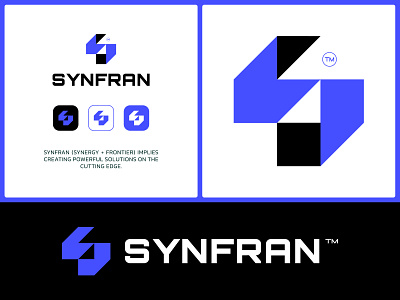 Synfran logo, Tech, Technology logo design, S brand identity branding coding logo consulting firm logo creative agency creative branding futuristic logo geometric identity it company logo letter mark logo logo design logodesigner logos logotype sleek and modern tech logo tech startup logo technology logo