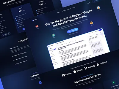 Ai content landing page ai website aicontentcreation aipoweredwriting contentautomation copywritingai creativeai fastcontentcreation smartcopywriting writewithai
