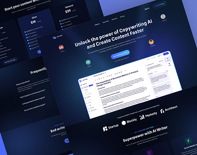 Ai content landing page ai website aicontentcreation aipoweredwriting contentautomation copywritingai creativeai fastcontentcreation smartcopywriting writewithai