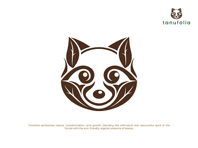 Tanuki + leaf animal brand identity branding creative logo eco friendly brand green tech identity illustration leaf logo logo design logodesigner logos logotype mascot monogram sustainable fashion and products tanuki unique logo