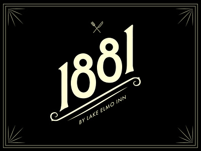 1881 Logo Design 1800s 1881 branding dine dining food logo restaurant vintage