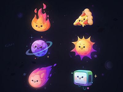 Icons for the game cartoon character concept design gamedesign icon illustration zutto