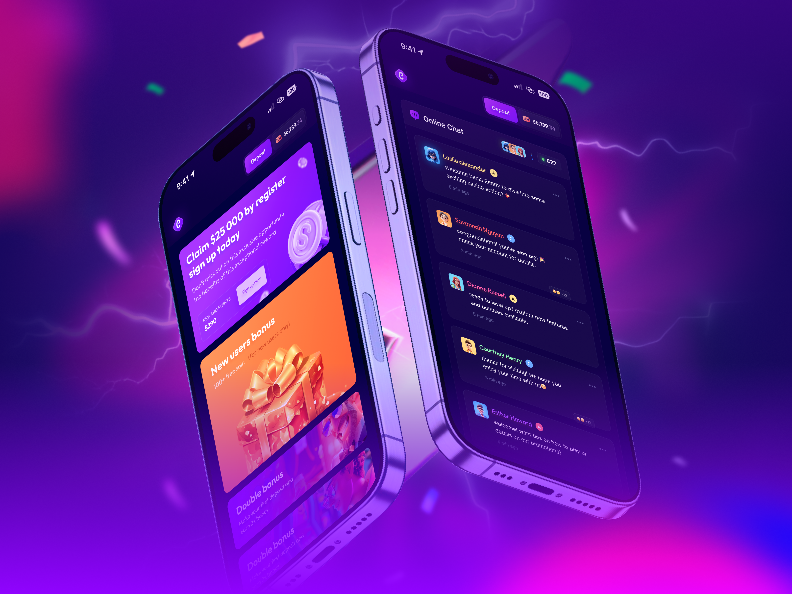 Example of Casino App Design