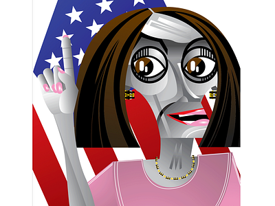 Nancy pelosi abstract art caricature contemporary editorial illustration illustrator politics