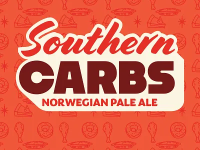 Southern Carbs Collab Beer beer branding craft beer design illustration india pale ale logo typography vector