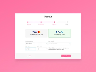 Checkout Page 002 checkout checkout form checkout page dailyui design figma figmadesign gradient ui uidesign