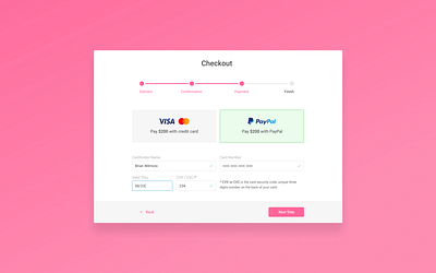 Checkout Page 002 checkout checkout form checkout page dailyui design figma figmadesign gradient ui uidesign