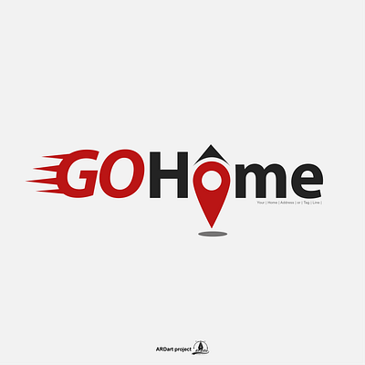 Logo Go Home branding design flat illustration illustrator logo minimal type