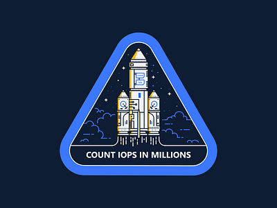 To Infinity and Beyond 🚀 badge computer data galaxy illustration line outer rocket space travel