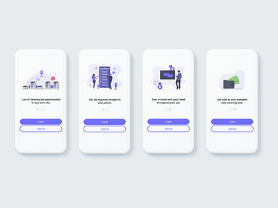 ProVilla Cleaner App On-Boarding app app design ios app mobile mobile ui design onboarding