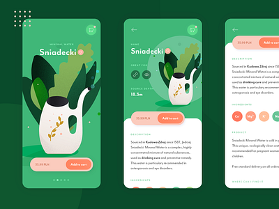 Healing waters of Kudowa Zdroj app green kudowa kudowa zdroj madewithadobexd mineral plants poland polska shopping ui ux water