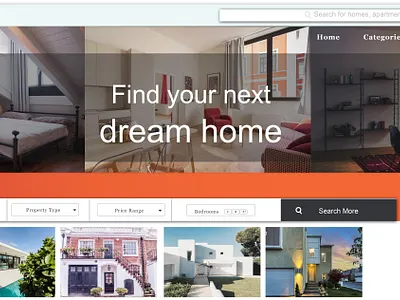 UI/UX real state landing page webdesign