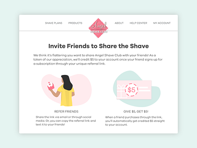 Referral Page business design ecommerce illustration pink ui ux