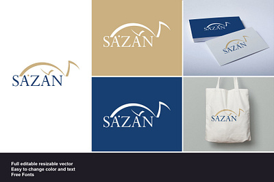 Sazan Logo ai fashion fish logo logotype sazan