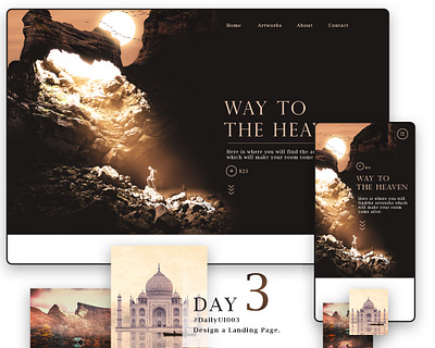 Moxesh Mehta | Daily UI 03 | Landing Page 3rd 3rdshot artworksgallerywebsite daily ui dailyui dailyui 003 dailyuichallenge day3 landing page landing page concept landing page design landing page ui landingpage newtodribbble uiux