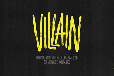 Villain — Multi-Alternate Glyph Font art design font font design font family halloween font illustration logo texture