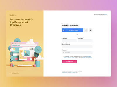 Sign up revamp account form illustration log in modal sidebar sign up ui ux website