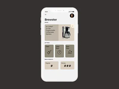 Daily UI 007 Settings cards coffee dailyui grid hamburger menu ionicons ios thenounproject uifaces