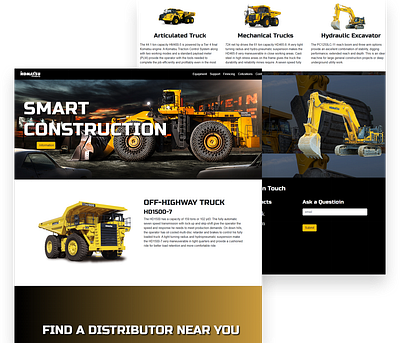 Smart Construction design landing page ui ux web