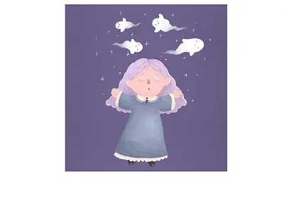 Magic cute cute art design digital illustration digitalart ghost girl illustration illustration illustration art inktober kids books artist magic spooky