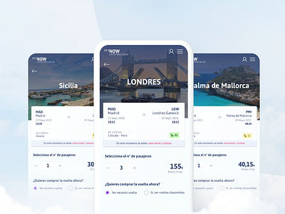 321Now Detail clean design flyer travel ui web app