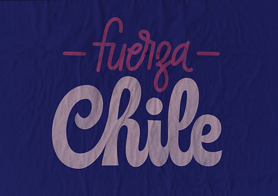 Fuerza Chile branding caligraphy design flat illustration lettering logo type typography