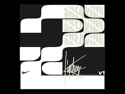 Breaking 2 2 breaking checkerboard illustration kipchoge lettering nike two type typography