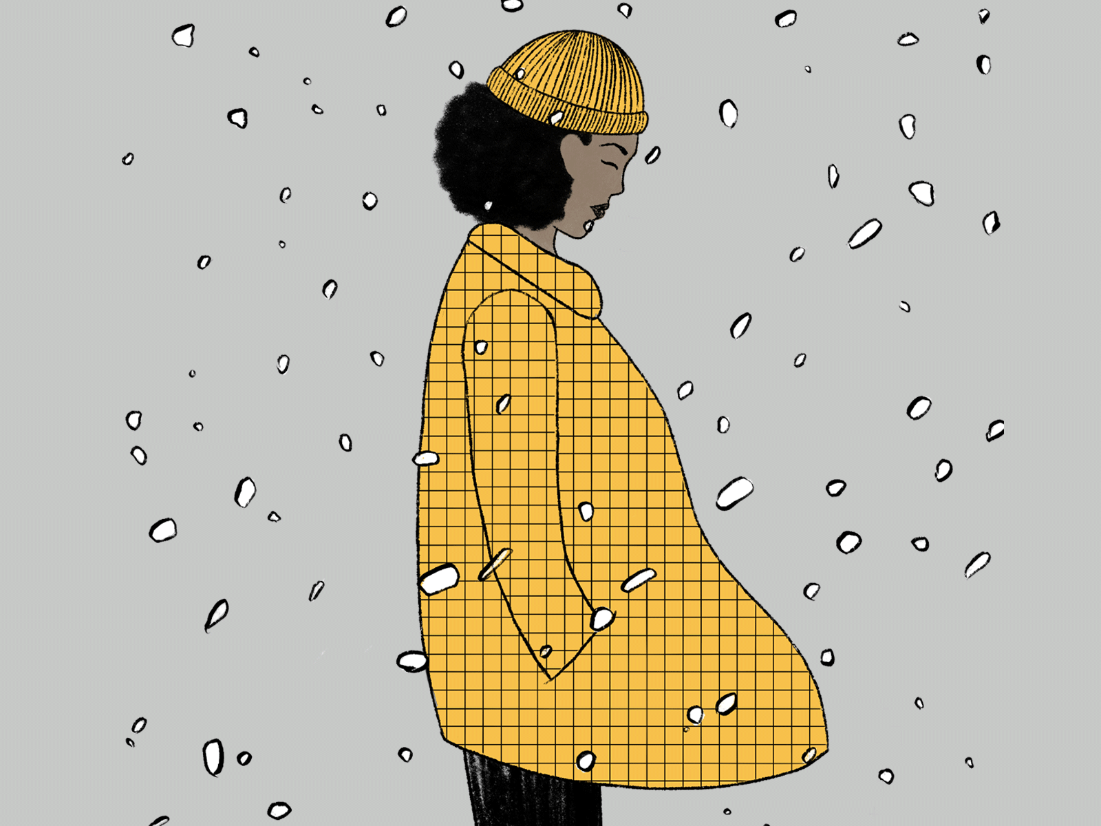 Pattern/Snow 2d animation animation animation 2d beanie character coat cold gif illustration inktober inktober2019 ipad pro pattern procreate snow winter woman