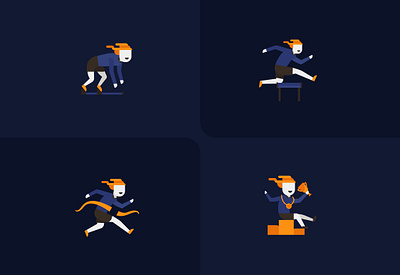 Run, Forrest, Run! flat icon icon design icon set illustration vector