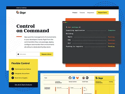 Skpr: Landing Page branding homepage landing page logo ui ux web design