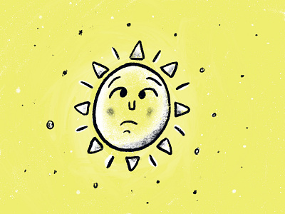 Inktober Dizzy Sun dizzy illustration inktober inktober2019 planets sun illustration yellow