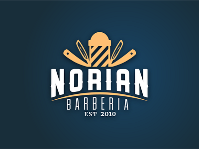 NORIAN - Barbershop logo barber barber shop barbershop brand branding concept design designer entrepreneur logo