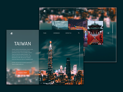 Daily UI Challenge - Day 3 daily 100 challenge daily ui design illustration landing page sketch taiwan travel landing page travel website ui ux ux design