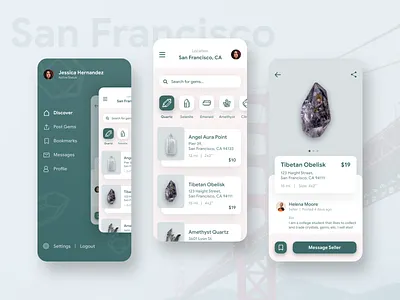 San Francisco Gems adobexd app city design gems madewithadobexd mobile design rebound san francisco ui ux