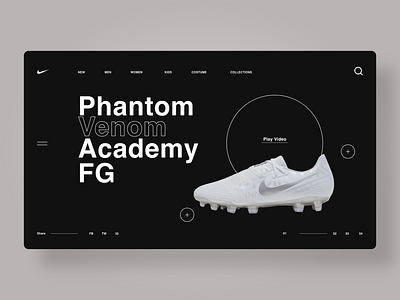 Nike eShop Concept branding design fashion identity nike nike running shoes typography ui web web design landing page website