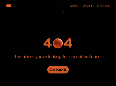 Daily UI 008 404 error page 404 page 404page daily 100 daily 100 challenge daily ui daily ui 008 daily ui challenge dailyui dailyui 008 dailyuichallenge design planets space typography ui ui design uidesign