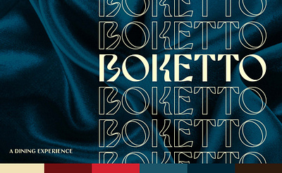 Boketto Branding boketto branding club club dining elegant fabric formal luxurious modern music restaurant trendy wavy