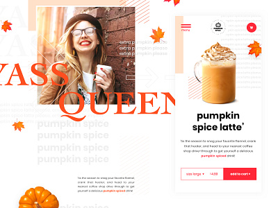 Mocktober WIP coffee collage fall colors fall season grid layout minimal mobile app design mobile ui mocktober typography ui design uiux