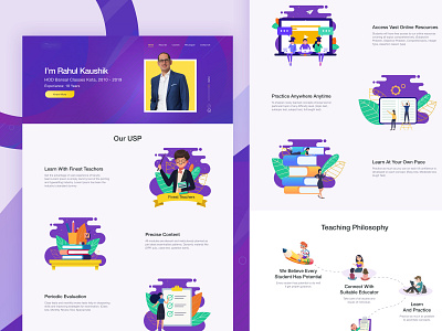 Design Exploration for a Education Startup branding concept dashboard education education website educational landing page ui ui design